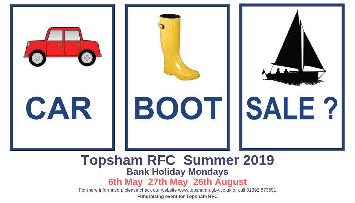 Topsham RFC Car Boot Sale The Exeter Daily